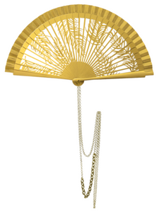 Fan "Gold Petite Palme"